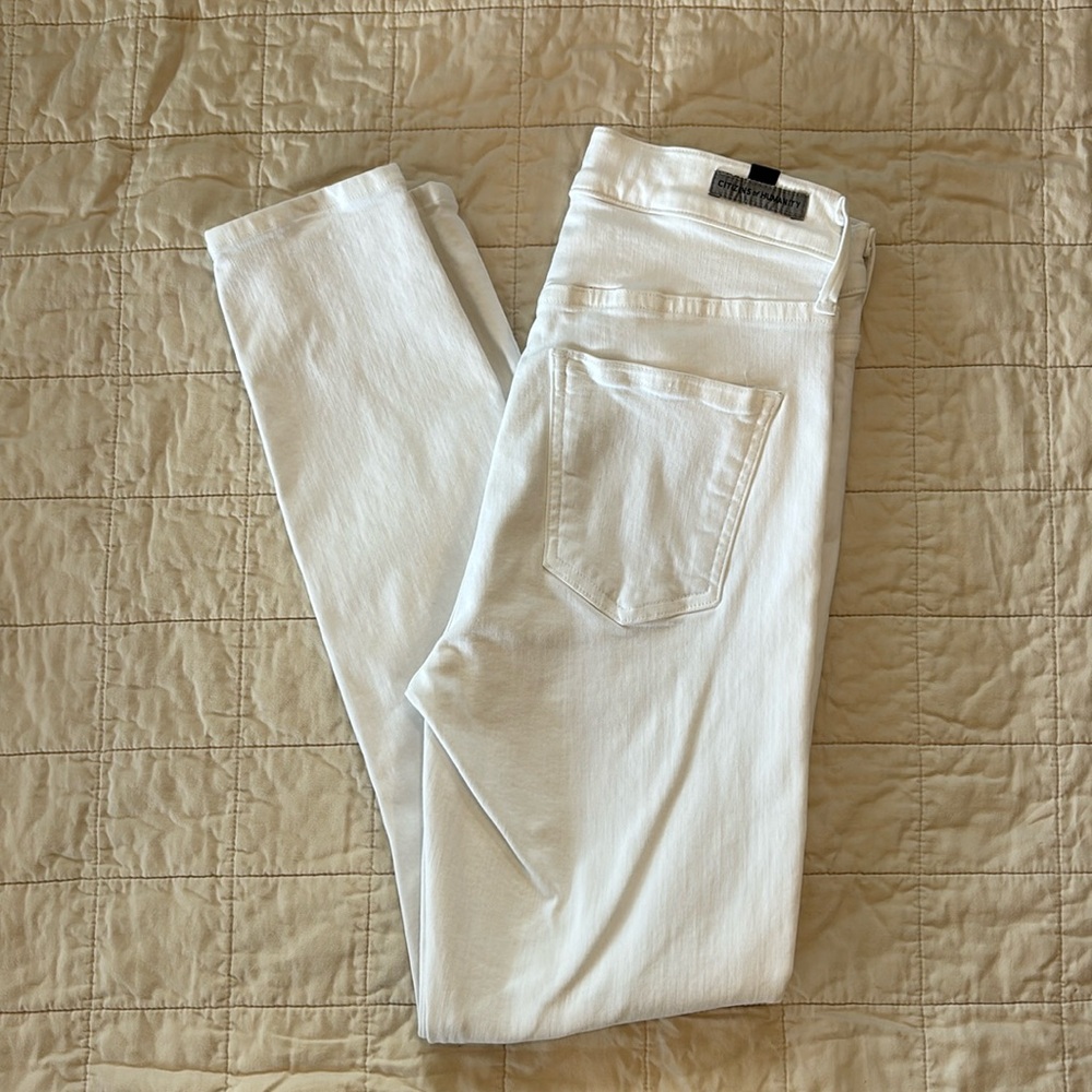COH White Rocket Crop HR Skinny Jean